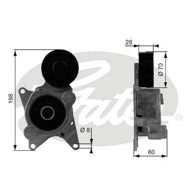 Belt Tensioner, V-ribbed belt (T38435)