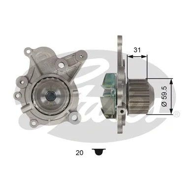 Water Pump, engine cooling (GWP-0064)
