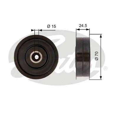 Deflection/Guide Pulley, V-ribbed belt (T36372)
