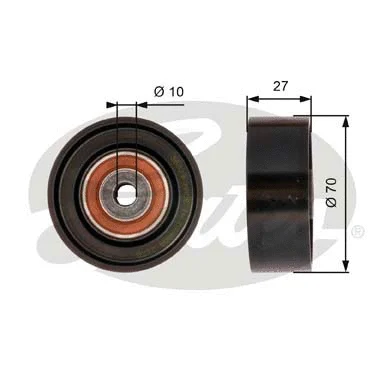 Deflection/Guide Pulley, V-ribbed belt (T36029)