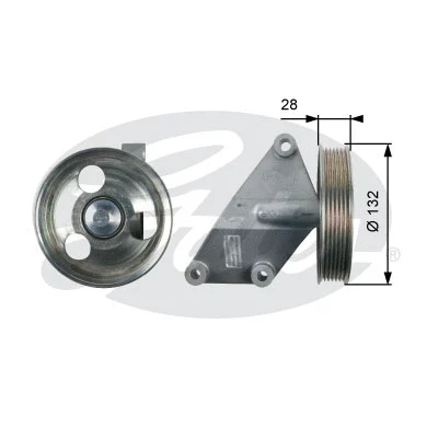 Deflection/Guide Pulley, V-ribbed belt (T36428)
