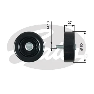 Deflection/Guide Pulley, V-ribbed belt (T39276)