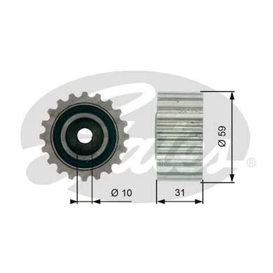 Deflection/Guide Pulley, timing belt (T41236)