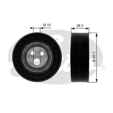 Deflection/Guide Pulley, V-ribbed belt (T36016)