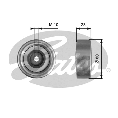 Deflection/Guide Pulley, V-ribbed belt (T36778)