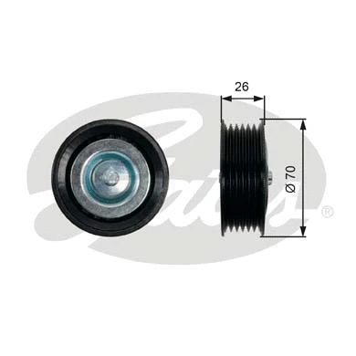 Deflection/Guide Pulley, V-ribbed belt (T36469)