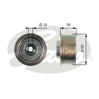 Deflection/Guide Pulley, V-ribbed belt (T36406)