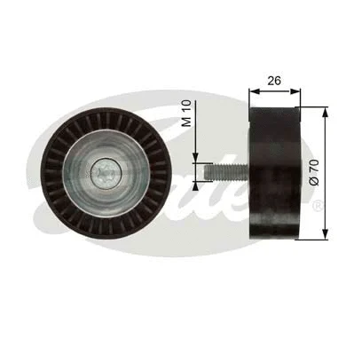 Deflection/Guide Pulley, V-ribbed belt (T36260)