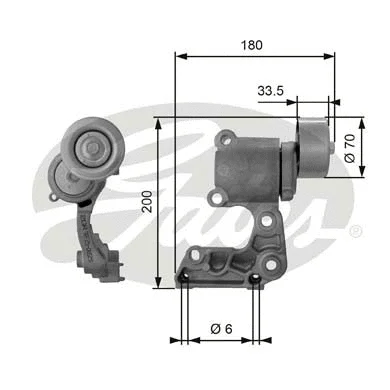 Belt Tensioner, V-ribbed belt (T38410)
