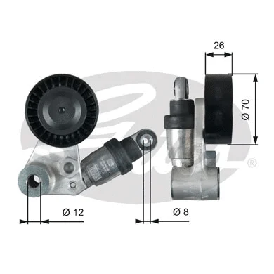 Belt Tensioner, V-ribbed belt (T39104)