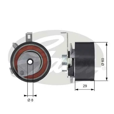 Tensioner Pulley, timing belt (T43115)