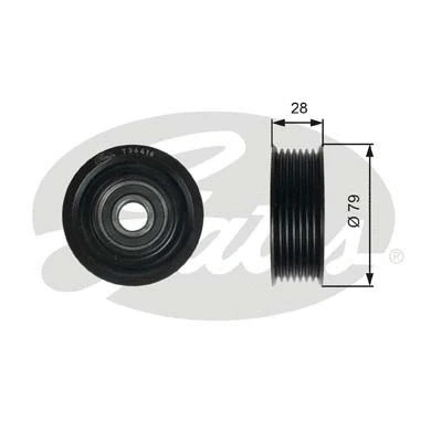 Deflection/Guide Pulley, V-ribbed belt (T36416)