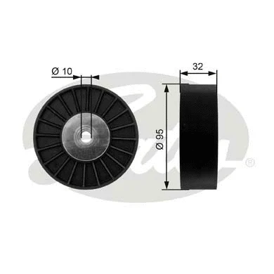 Deflection/Guide Pulley, V-ribbed belt (T36135)