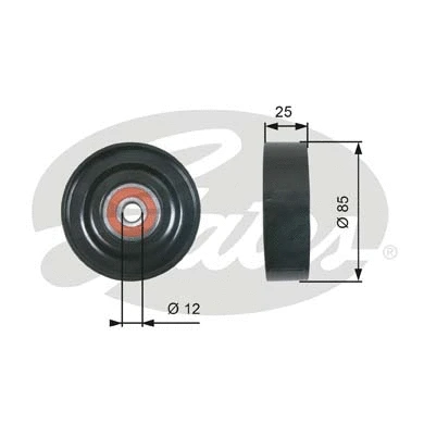 Deflection/Guide Pulley, V-ribbed belt (T36087)