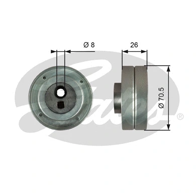 Deflection/Guide Pulley, V-ribbed belt (T36761)