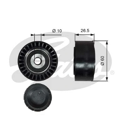 Deflection/Guide Pulley, V-ribbed belt (T36190)