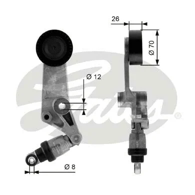 Belt Tensioner, V-ribbed belt (T38286)