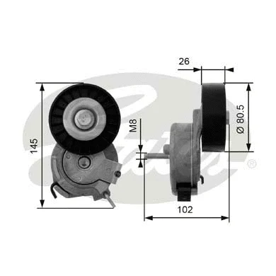 Belt Tensioner, V-ribbed belt (T38473)