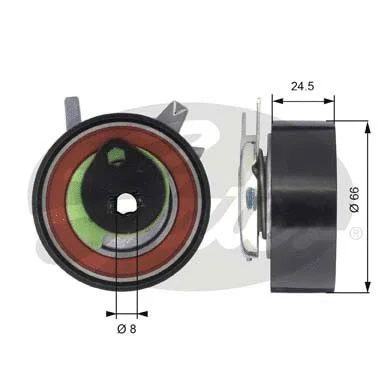 Tensioner Pulley, timing belt (T43048)