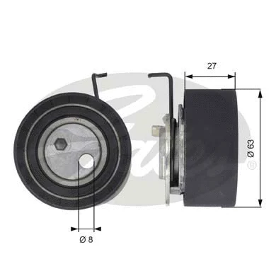 Tensioner Pulley, timing belt (T43037)