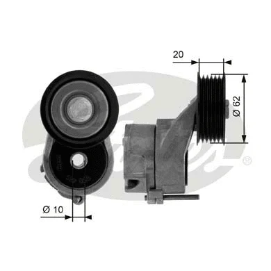 Belt Tensioner, V-ribbed belt (T38450)