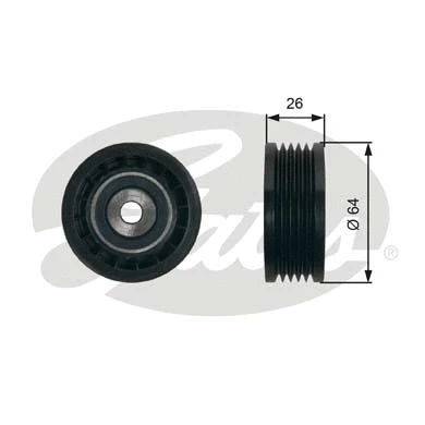 Tensioner Pulley, V-ribbed belt (T39234)