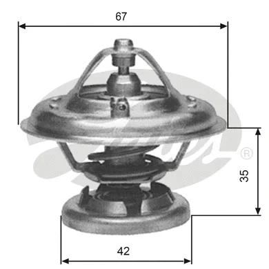 Thermostat, coolant (TH12680G1)