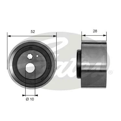 Tensioner Pulley, timing belt (T41032)