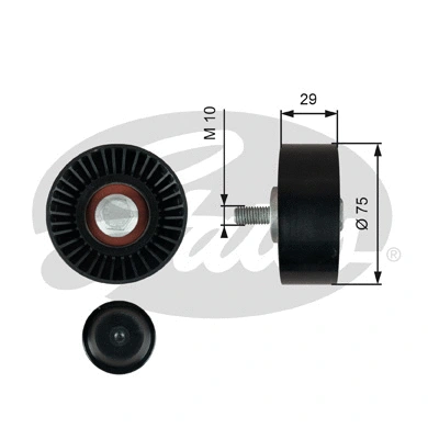 Deflection/Guide Pulley, V-ribbed belt (T36756)