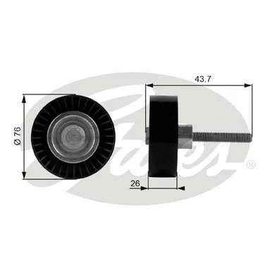 Deflection/Guide Pulley, V-ribbed belt (T38054)