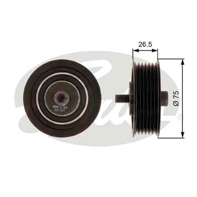 Deflection/Guide Pulley, V-ribbed belt (T36262)