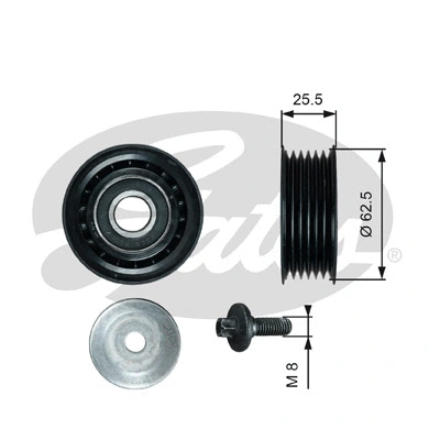 Deflection/Guide Pulley, V-ribbed belt (T36736)