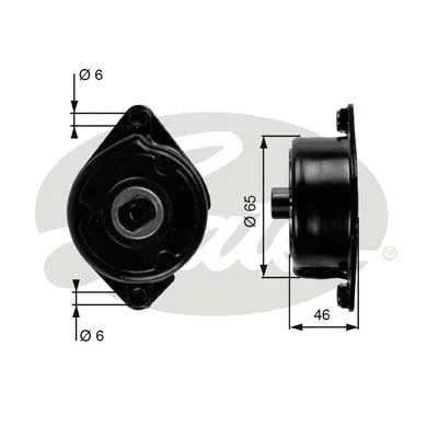 Tensioner Pulley, V-ribbed belt (T39006)