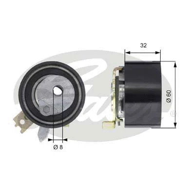 Tensioner Pulley, timing belt (T43014)