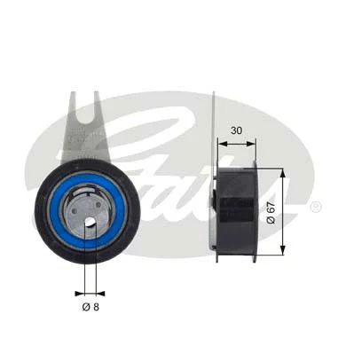 Tensioner Pulley, timing belt (T43041)