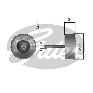 Deflection/Guide Pulley, V-ribbed belt (T36538)