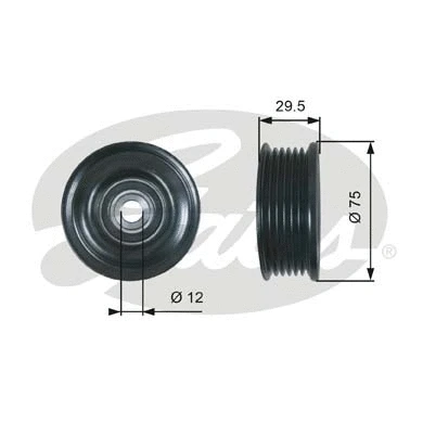 Deflection/Guide Pulley, V-ribbed belt (T36026)