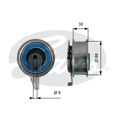 Tensioner Pulley, timing belt (T43245)