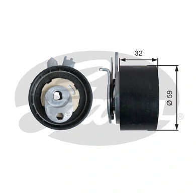 Tensioner Pulley, timing belt (T43240)