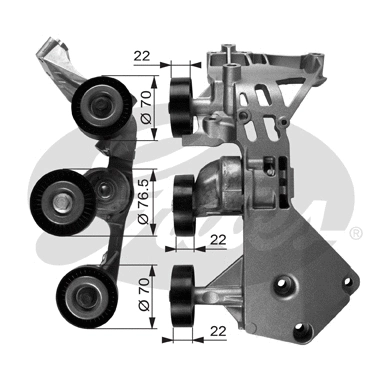 Belt Tensioner, V-ribbed belt (T38465)
