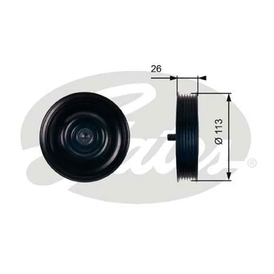 Deflection/Guide Pulley, V-ribbed belt (T36411)
