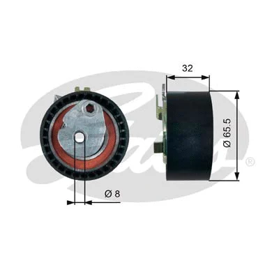 Tensioner Pulley, timing belt (T43238)