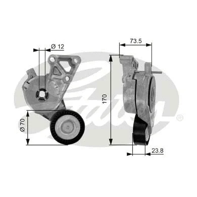 Belt Tensioner, V-ribbed belt (T38148)