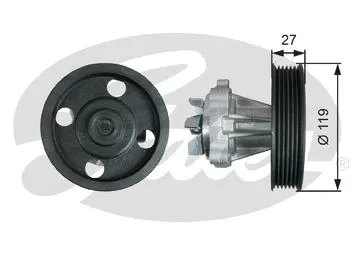 Water Pump, engine cooling (GWP-0350)
