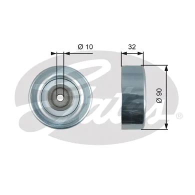Deflection/Guide Pulley, V-ribbed belt (T36495)