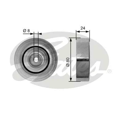 Deflection/Guide Pulley, V-ribbed belt (T36162)