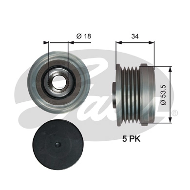 Alternator Freewheel Clutch (OAP7202)