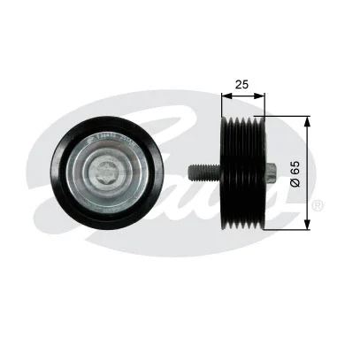 Deflection/Guide Pulley, V-ribbed belt (T36433)