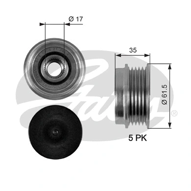 Alternator Freewheel Clutch (OAP7033)