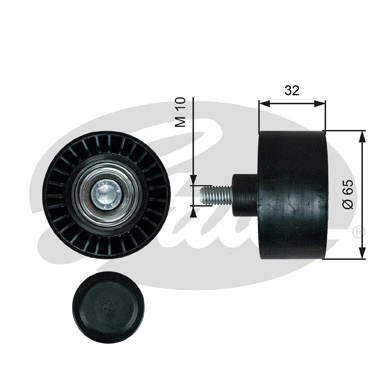 Deflection/Guide Pulley, V-ribbed belt (T36728)